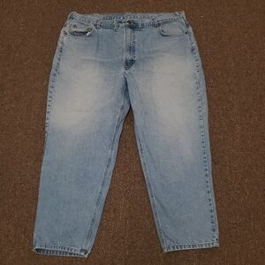 Carhartt Relaxed Fit Blue Jeans Mens 44×28 Denim 5 Pocket Tapered Leg